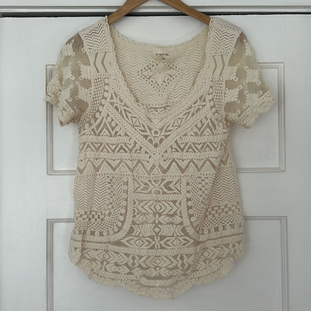 Anthropologie Crochet/Lace top